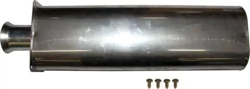 Metallene Brennerlanze in silberner Farbe mit rundem Auslass und drei beiliegenden Schrauben, hergestellt von Wolf.